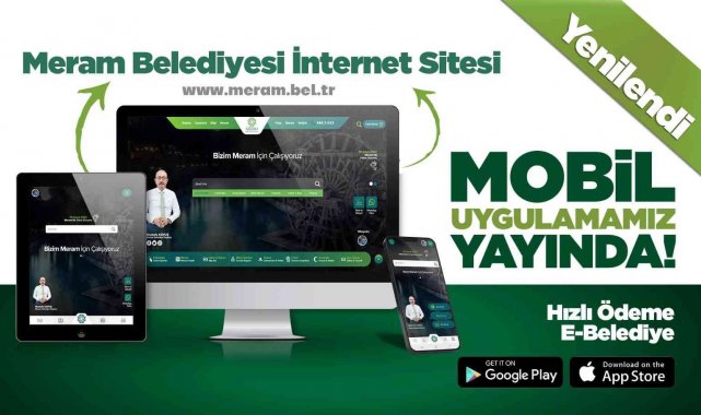 Meram Belediyesi mobil uygulamada ve web sitesi yenilendi