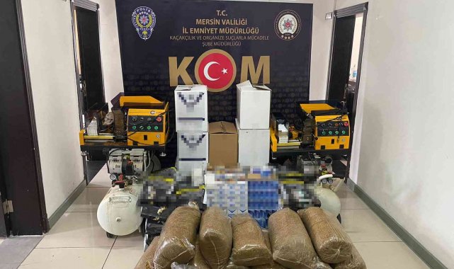 Mersin'de 105 bin 800 kaçak makaron ele geçirildi