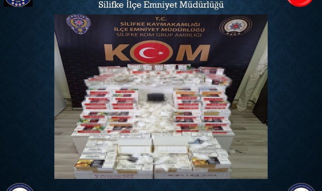 Mersin'de 37 bin adet sahte bandrollü makaron ele geçirildi