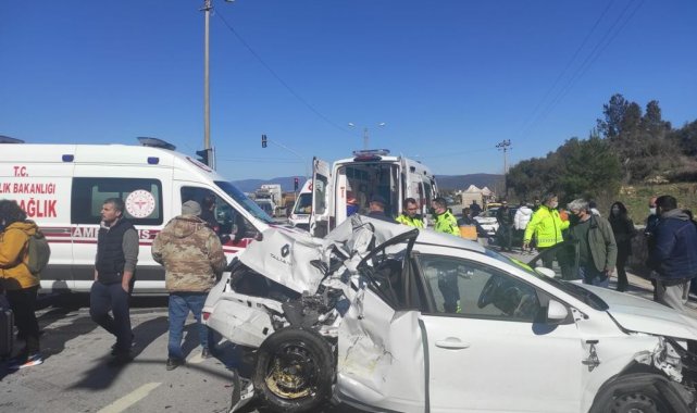Milas-Bodrum karayolunda zincirleme trafik kazası: 1'i ağır 7 yaralı