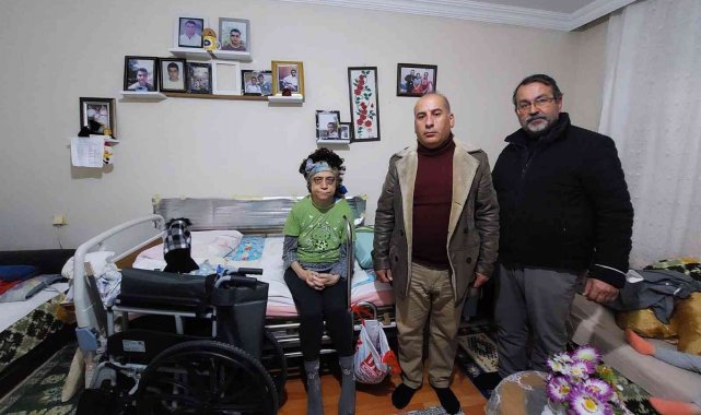 Milas'ta bağışlanan tekerlekli sandalye ihtiyaç sahibine ulaştırıldı