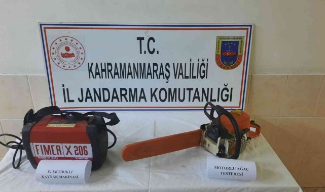 Motorlu testere ve kaynak makinesi çalan hırsız tutuklandı
