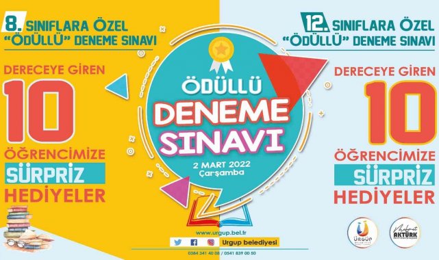 Öğrencilere ücretsiz ödüllü deneme sınavı