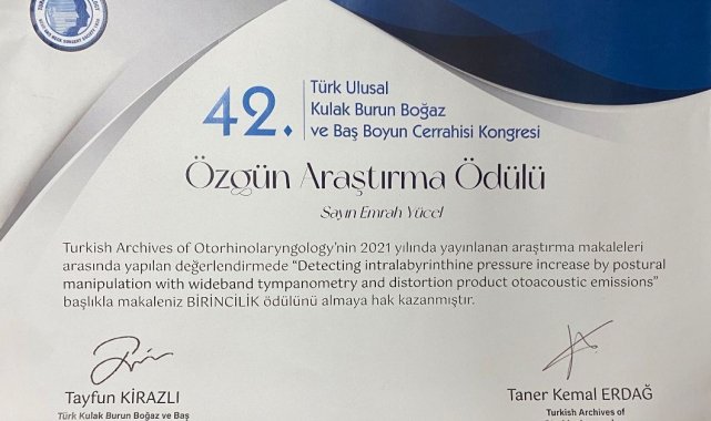 PAÜ Hastanesine özgün araştırmada birincilik ödülü