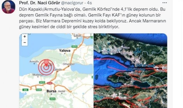 Prof. Dr. Görür Bursa Gemlik Körfezi depremi sonrası uyardı
