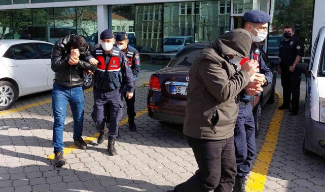 Samsun&#039;da iki kez aynı taş ocağından hırsızlık yapan 3 kişi tutuklandı