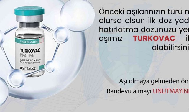 Samsun'da yerli aşı Turkovac uygulaması başlıyor