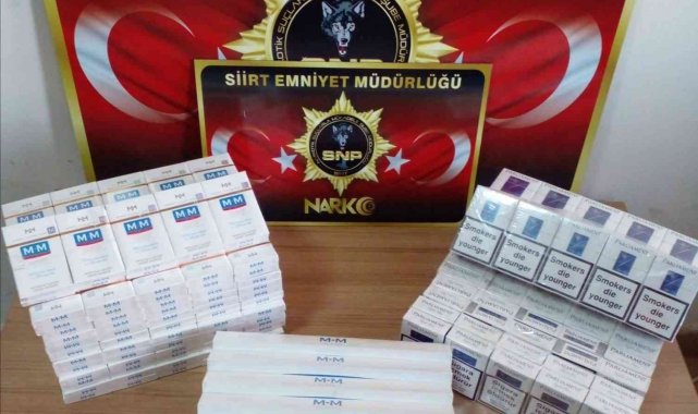 Siirt'te 280 paket kaçak sigara ele geçirildi