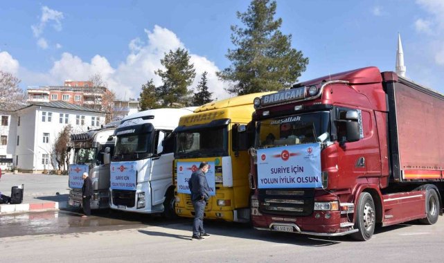 Siirt'ten İdlib kentine 4 tır yardım