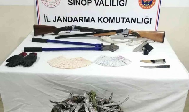 Sinop'ta kablo hırsızları yakalandı
