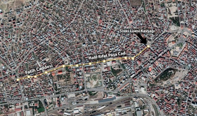 Sivas'ta iki cadde daha yenileniyor