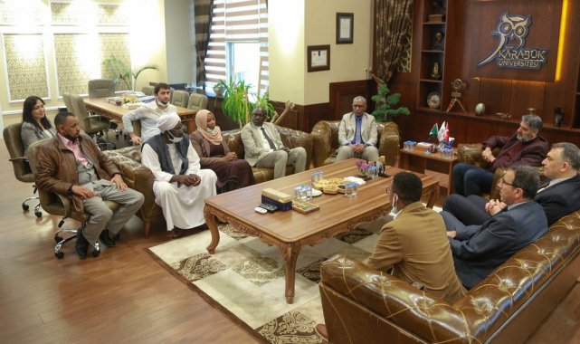 Sudan Büyükelçiliği'nden KBÜ Rektörü Polat'a ziyaret