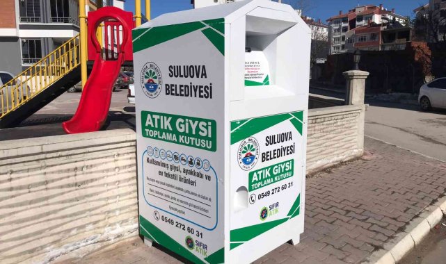 Suluova Belediyesi&#039;nden atık giysi toplama kutuları ile &#039;Sıfır Atık Projesi&#039;ne destek