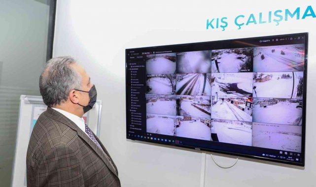 Talas'ta kar temizleme çalışmaları sürüyor