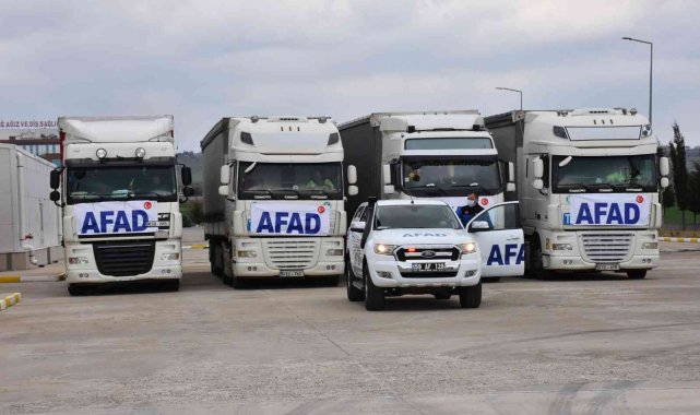 Tekirdağ&#039;dan Ukrayna&#039;ya 9 tır insani yardım gönderildi
