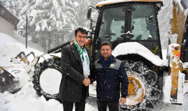 Uludağ Yamaçlarında karla mücadele