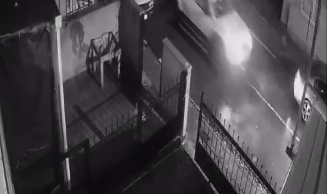 Ümraniye'de anahtarı üzerinde bırakılan araç saniyeler içinde çalındı