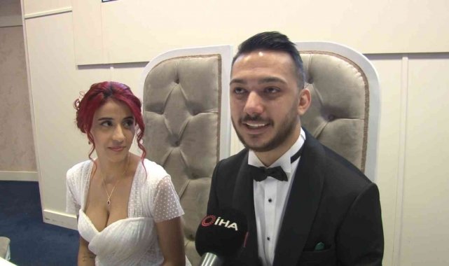 Ümraniye&#039;de çiftler, 02.02.2022 tarihinde dünya evine girdiler