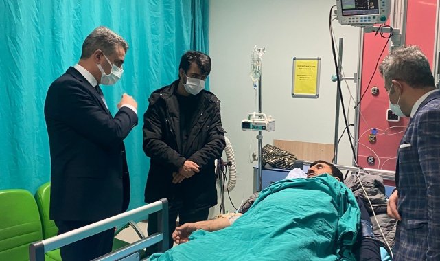 Vali Baruş, kazada yaralananları ziyaret etti