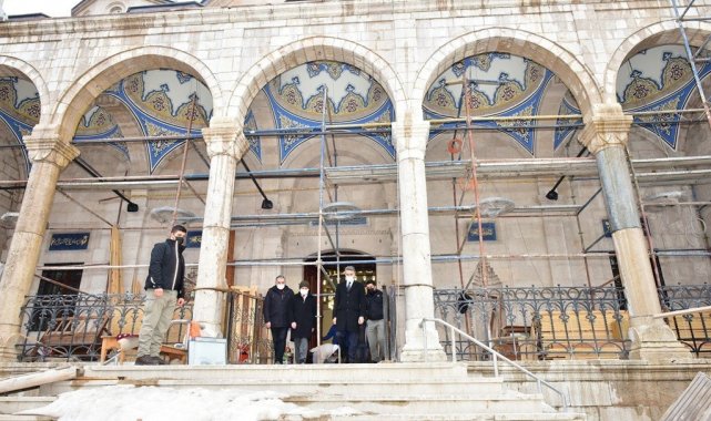 Vali Baruş, tadilattaki yeni camiyi inceledi