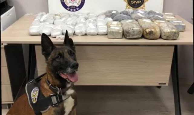 Yabancı plakalı araçta 18 kilo eroini &#039;Stark&#039; buldu