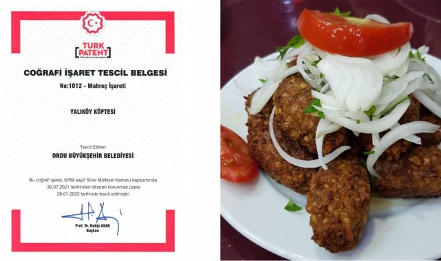 Yalıköy köftesi tescillendi