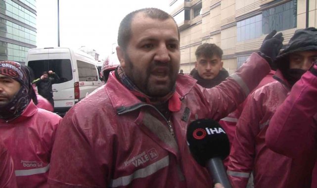 Yemek Sepeti kuryelerinden şirket binası önünde eylem: Yüzlerce kurye kontak kapattı