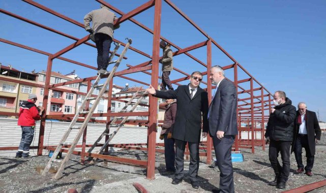 1. Sınıf Atık Getirme Merkezi&#039;nin temel imalatı bitti