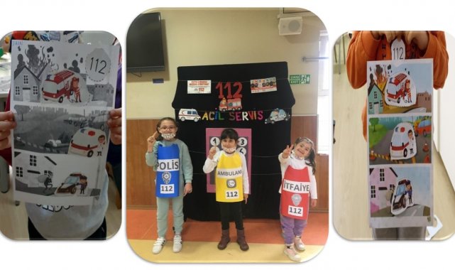 112'yi arkadaşlarına çizerek anlattı