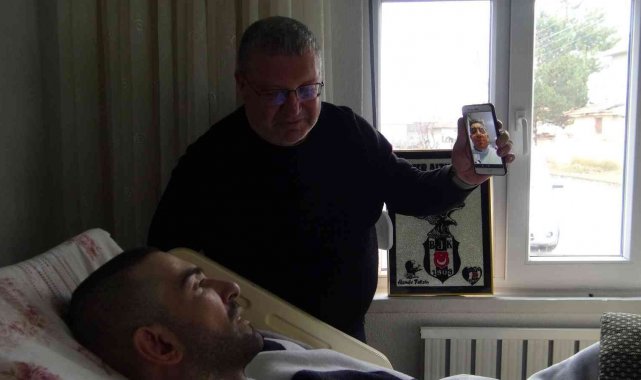 13 yıldır yatağa mahkum Beşiktaş taraftarı Başkan Çebi ile telefonda görüştü