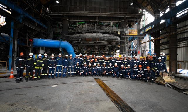 18 milyon dolarlık yatırım yapılan yüksek fırın programlanan tarihten önce faaliyete alındı