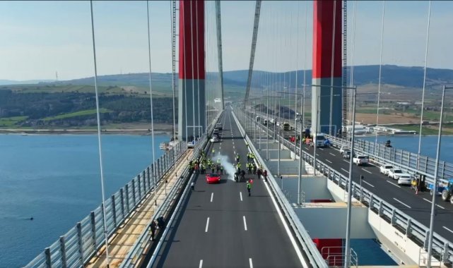 1915 Çanakkale Köprüsü'nden rüzgar gibi geçtiler