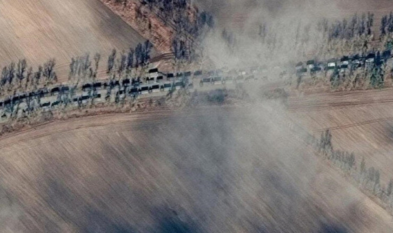 64 KM&#039;lik Rus Askeri Konvoyu Kiev&#039;e İlerliyor