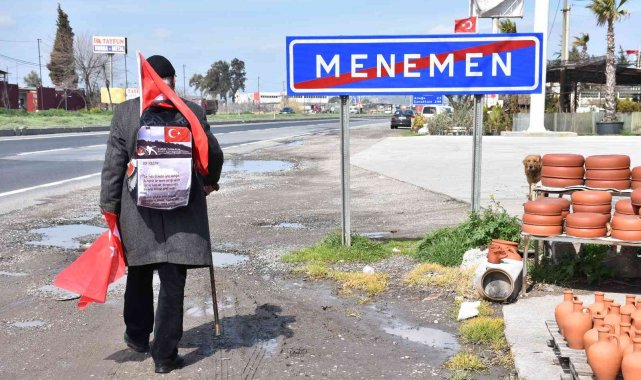 68 yaşında elinde bastonuyla İzmir'den Çanakkale'ye yürüyor