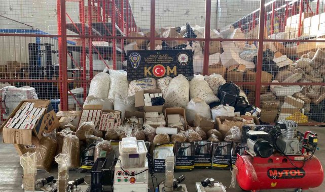 Adana'da 13 milyon kaçak makaron ele geçirildi