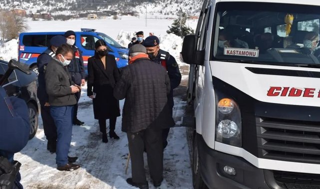 Ağlı Kaymakamı Kazanasmaz&#039;dan denetim noktalarına ziyaret