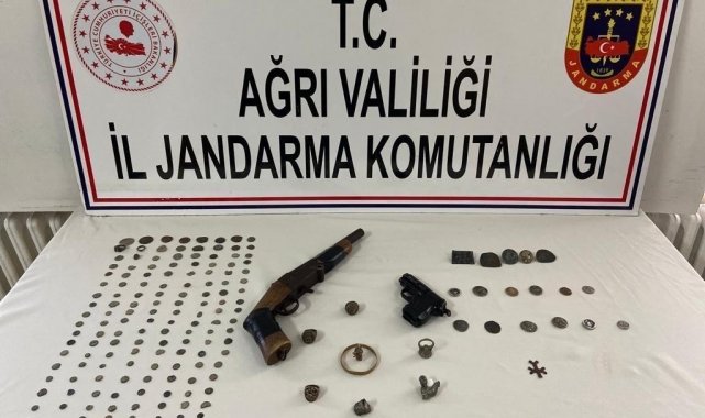 Ağrı'da tarihi eser niteliği taşıdığı değerlendirilen obje ele geçirildi