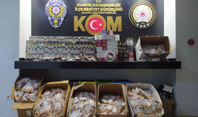 Alanya'da gümrük kaçağı tütün ürünleri ele geçirildi