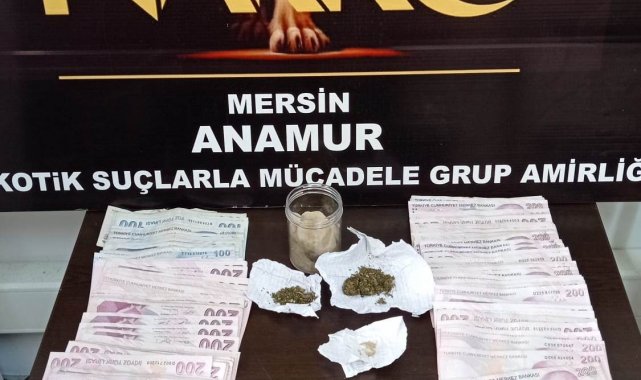Anamur'da uyuşturucu operasyonu; 2 gözaltı
