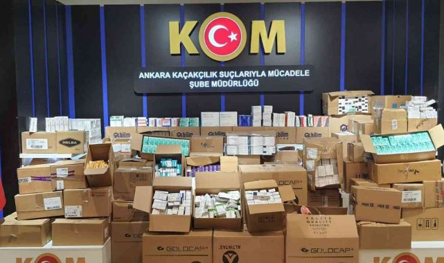 Ankara'da 925 bin 129 kaçak ilaç yakalandı