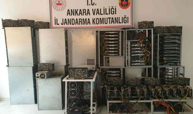 Ankara'da yasa dışı kripto para üretimi yapan yerlere baskın