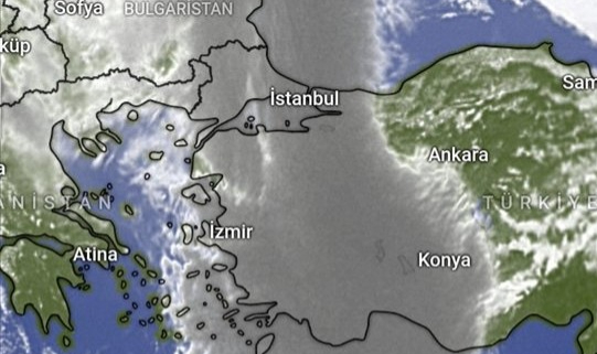 Avrupa&#039;dan gelen devasa büyüklükte bir bulut kütlesi dikkat çekiyor.