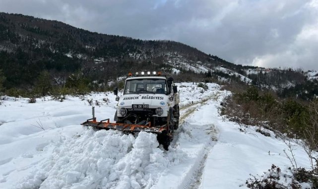 Ayancık'ta karda mahsur kalan vatandaşlara destek