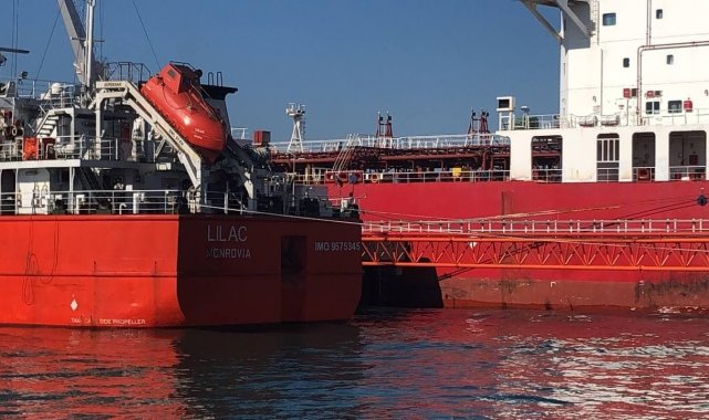 Ayçiçek yüklü ilk gemi Mersin'e ulaştı