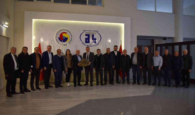 Aydın Ticaret Borası yönetimi Ege Zeytin ve Zeytinyağı İhracatçıları Birliği Yönetim Kurulu Başkanı Er&#039;i ağırladı