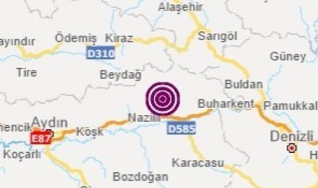 Aydın'da 3.9 şiddetinde deprem