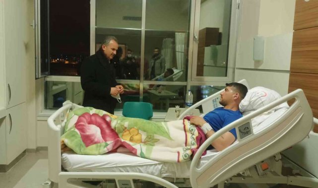Başkan Kılınç'tan ameliyat olan gaziye geçmiş olsun ziyareti