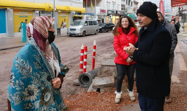 Başkan Söğüt, Ağadere Caddesi&#039;nde incelemelerde bulundu