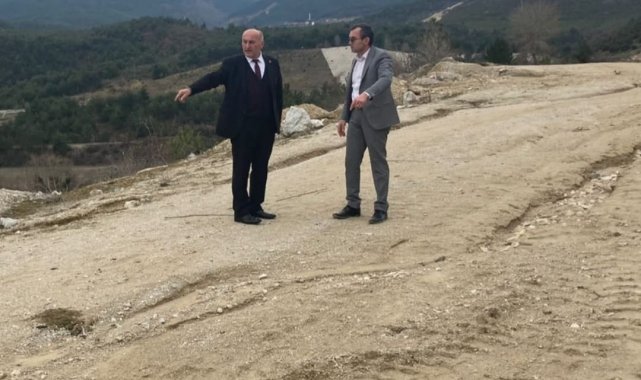 Başkan Sözen Cumayanı Taş Ocağı&#039;nda incelemelerde bulundu