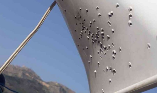 Belediye hoparlörü magandaların hedef tahtası oldu